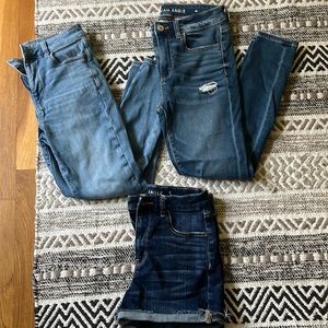 Women’s size 6 American Eagle jeans/shorts bundle
